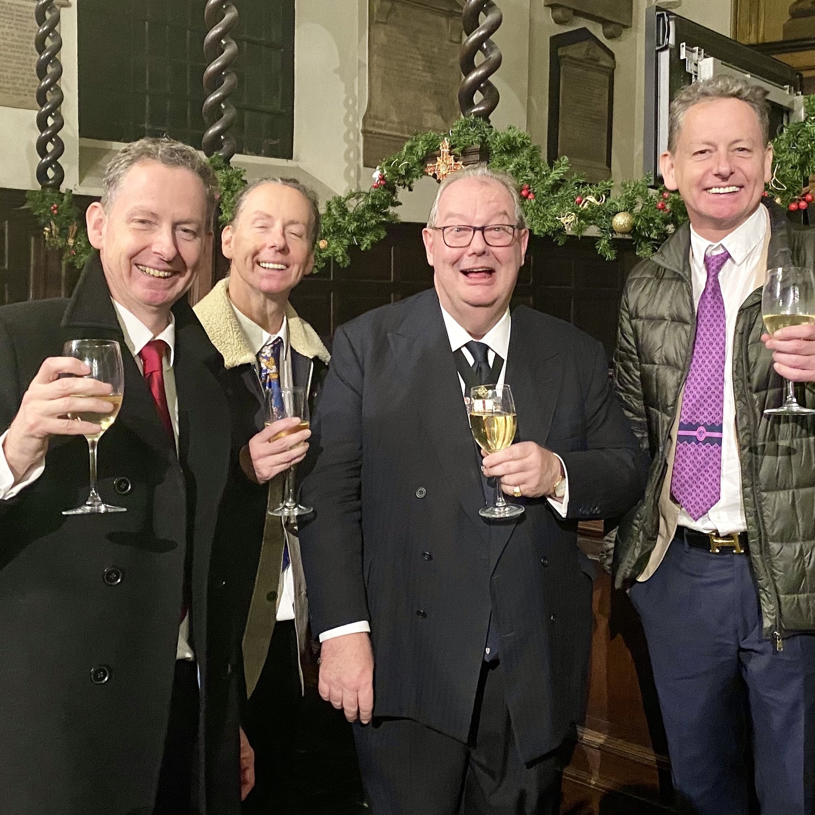 At the Carol service with The Guild of Freeman - Amazing to meet the Wellings Triplets – Stuart, David & Jonathan - born on Christmas Day 1963! 