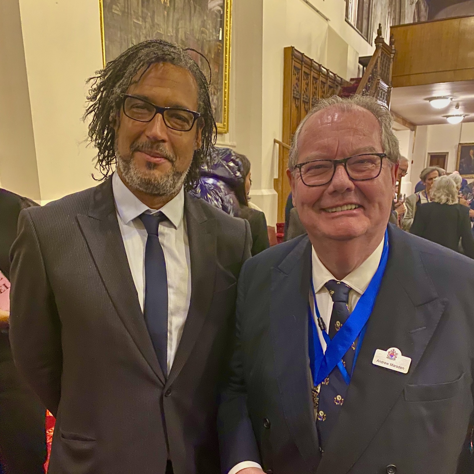 With Prof David Olusoga OBE at the World Traders 35th Tacitus Lecture at Guildhall 