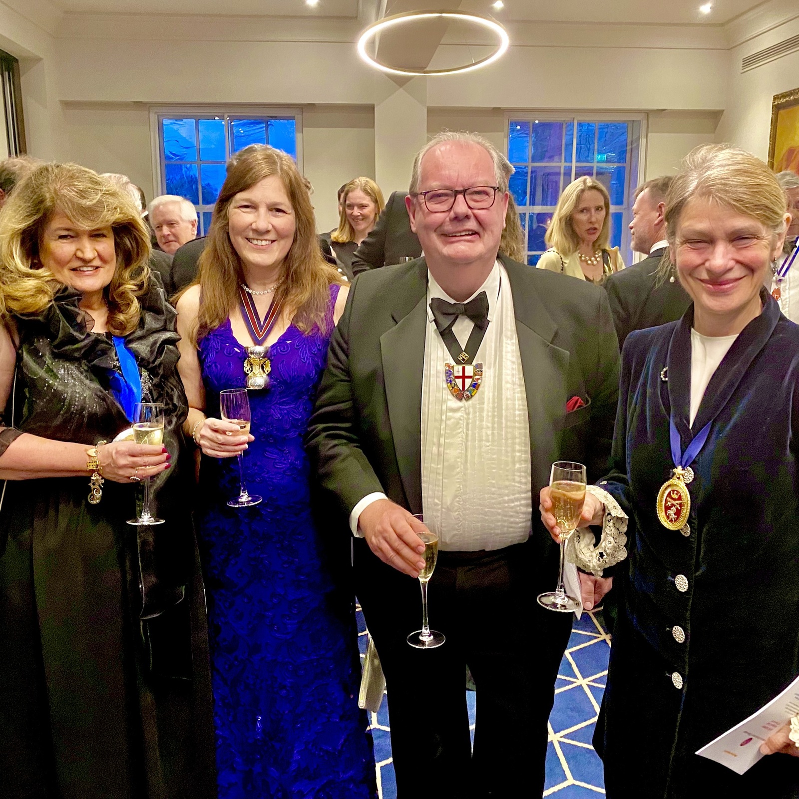 With Master Chartered Secretary Julie Fox, Master Actuary Julie Griffiths, and Mrs Lynn Cooper DL, High Sheriff of Greater London at the Investment Manager’s Civic Dinner
