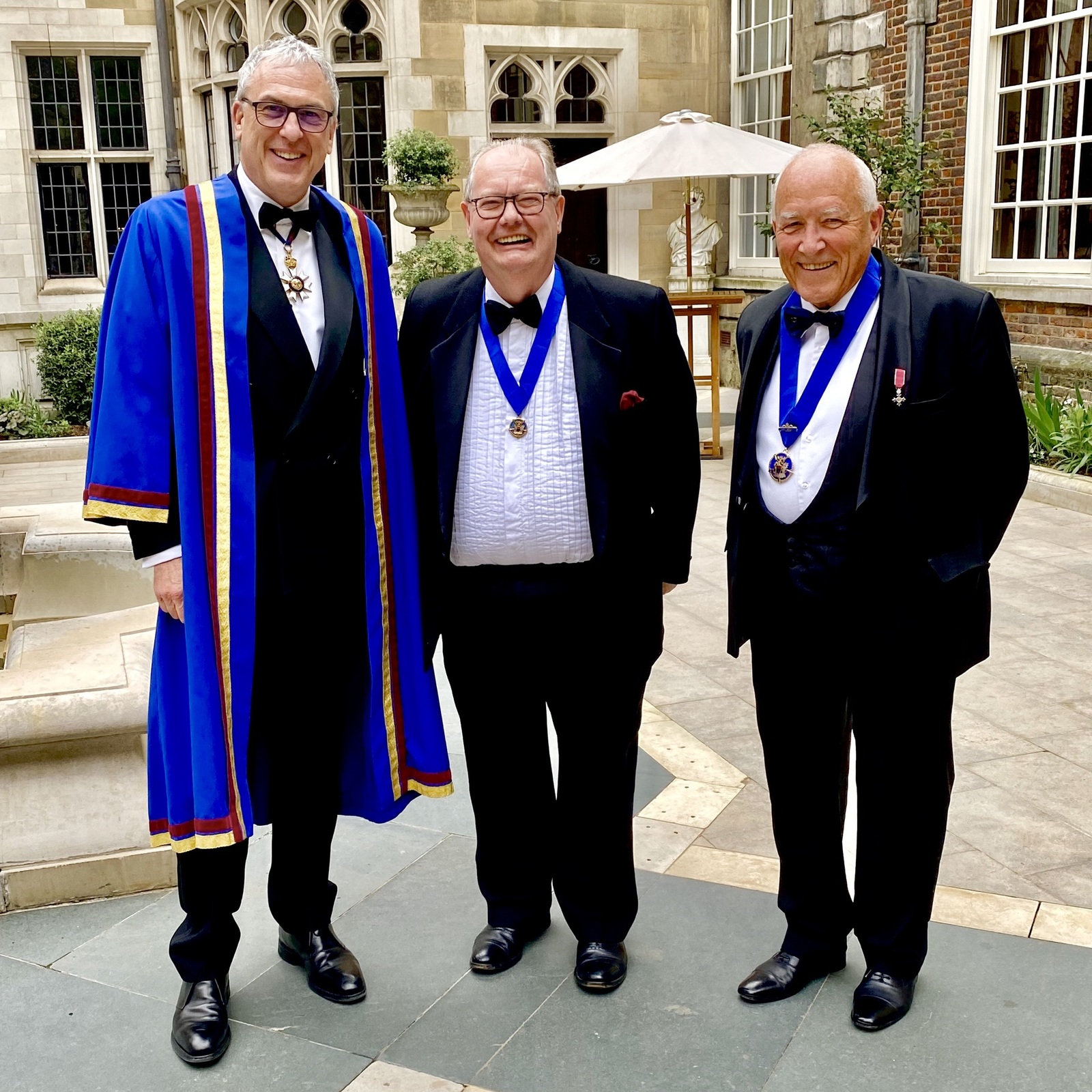 With new Hon Liveryman Sir Simon Fraser GCMG and Past Master Robert Woodthorpe Browne MBE at the World Traders Election Dinner