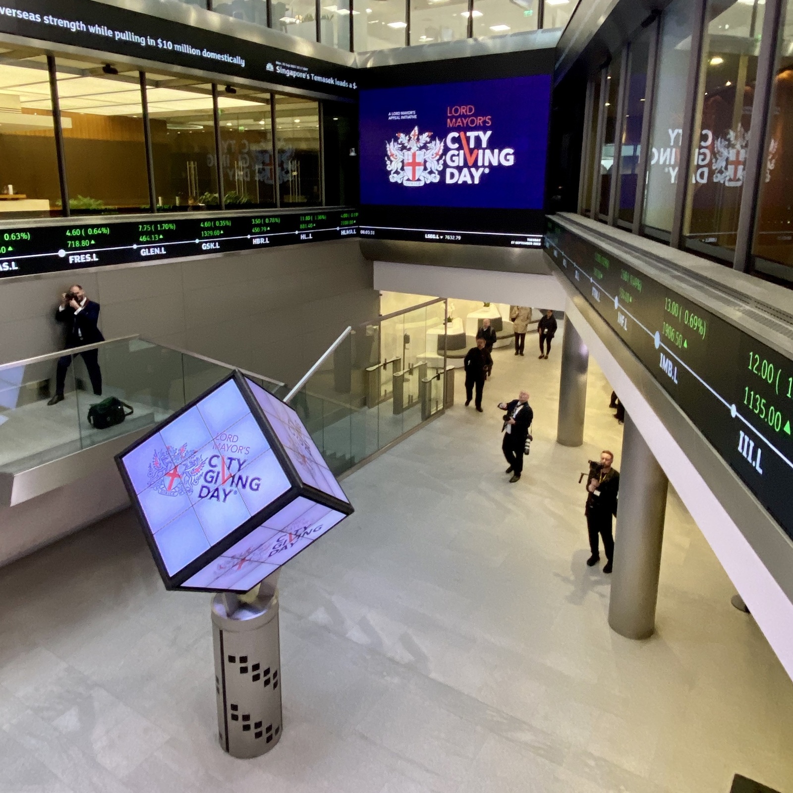 27 Sept 22 - Attended the opening of the London Stock Exchange  with the Lord Mayor as the start to City Giving Day. Hundreds of businesses have taken part this year. Bravo