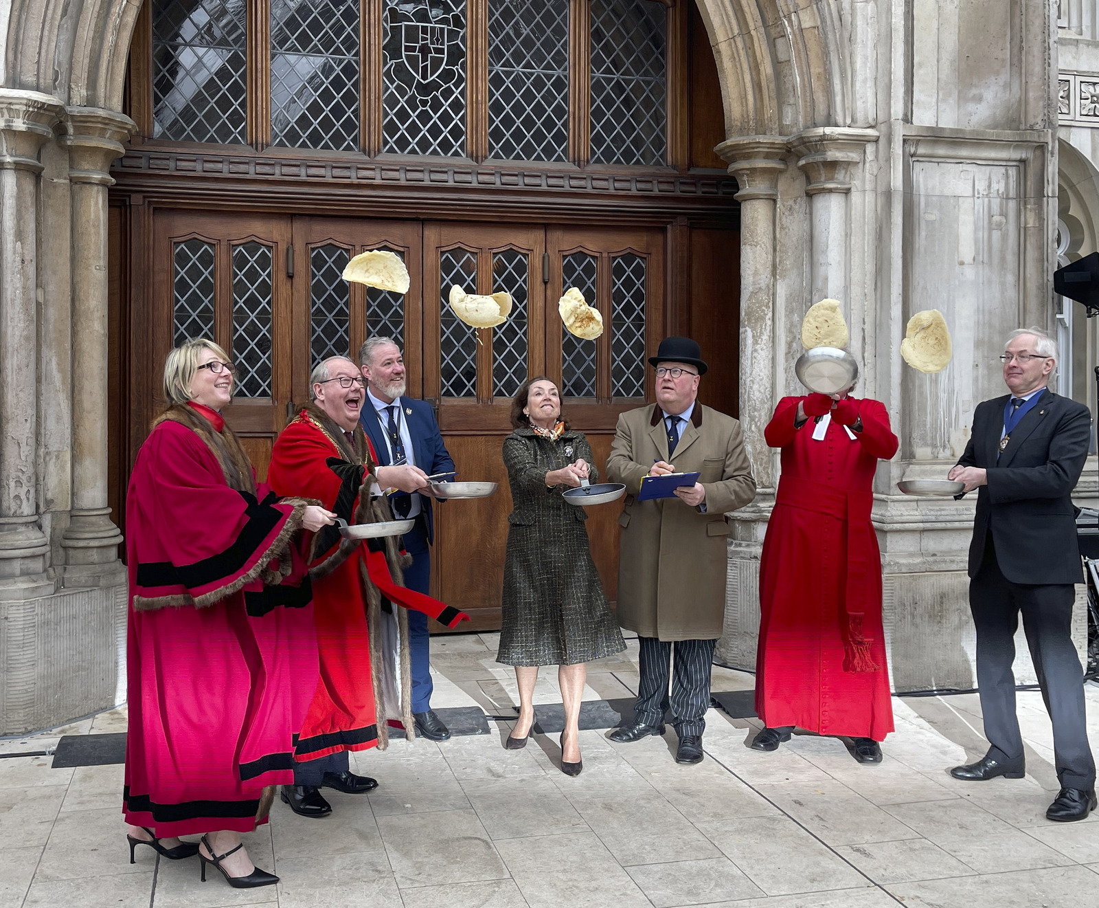 21 Feb 23 - Delighted to open the 19th Livery Pancake at Guildhall Yard held in aid of the Lord Mayor’s Appeal and the Poulter’s Charity - photo taken by our Liveryman, photographer Ben Broomfield 