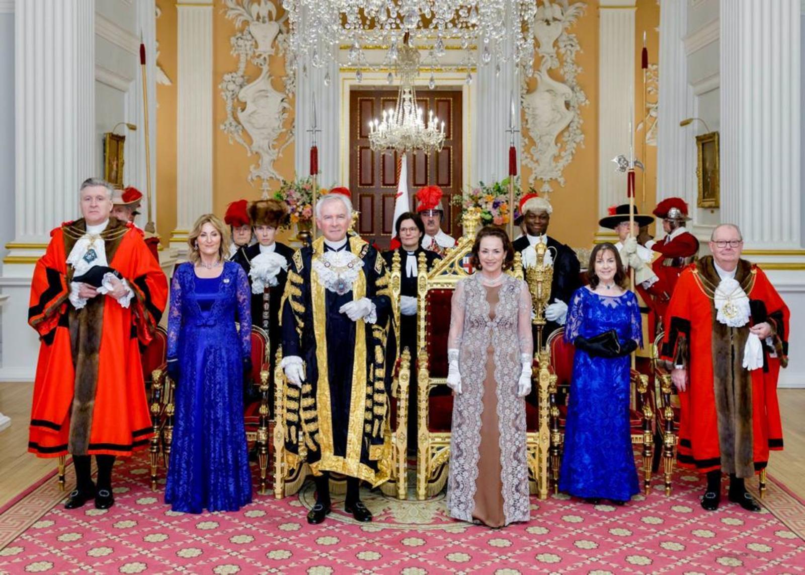 23  Mar 23 - The traditional State Dinner to thank the Livery Masters, Prime Wardens and Upper Bailiff for their Companies ongoing and extraordinary contribution to their professions, to numerous charities, education and to the civic life of The City was held with full pomp at the beautiful Mansion House.