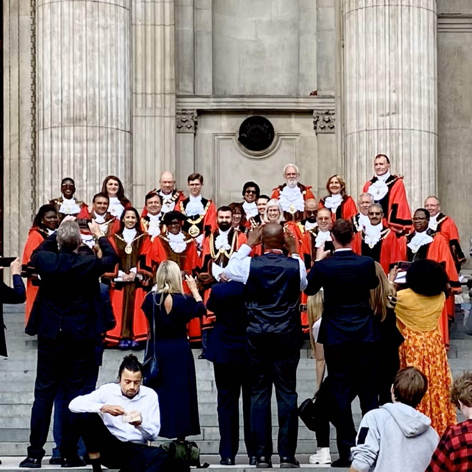 24 June 2023 - The Lord Mayor of London and The Sheriffs, The Lord Mayor of Westminster and the Mayors of the London Boroughs gathered for Evensong at St Paul’s Cathedral. Certainly caused a stir amongst the photographers and some passing tourists.