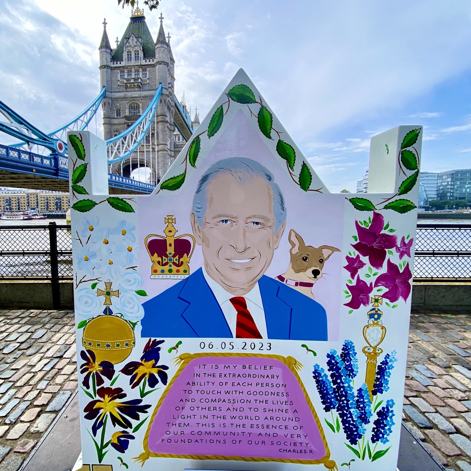 August 23 - A seat by the Thames?  15 winners were selected by HM’s Tower of London from the 15k entries from schools in a competition to mark the Coronation of His Majesty King Charles III.