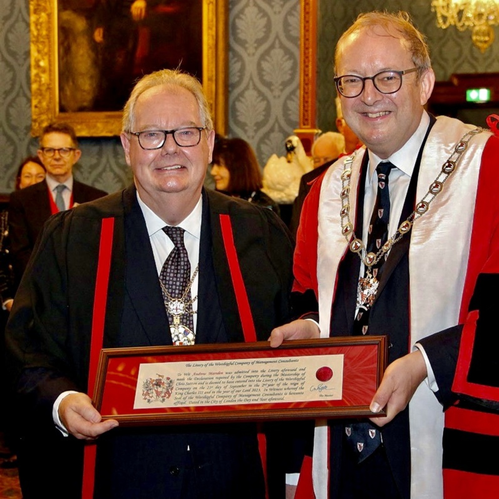 21 September 2023 - Honoured to become a Liveryman of the Management Consultants