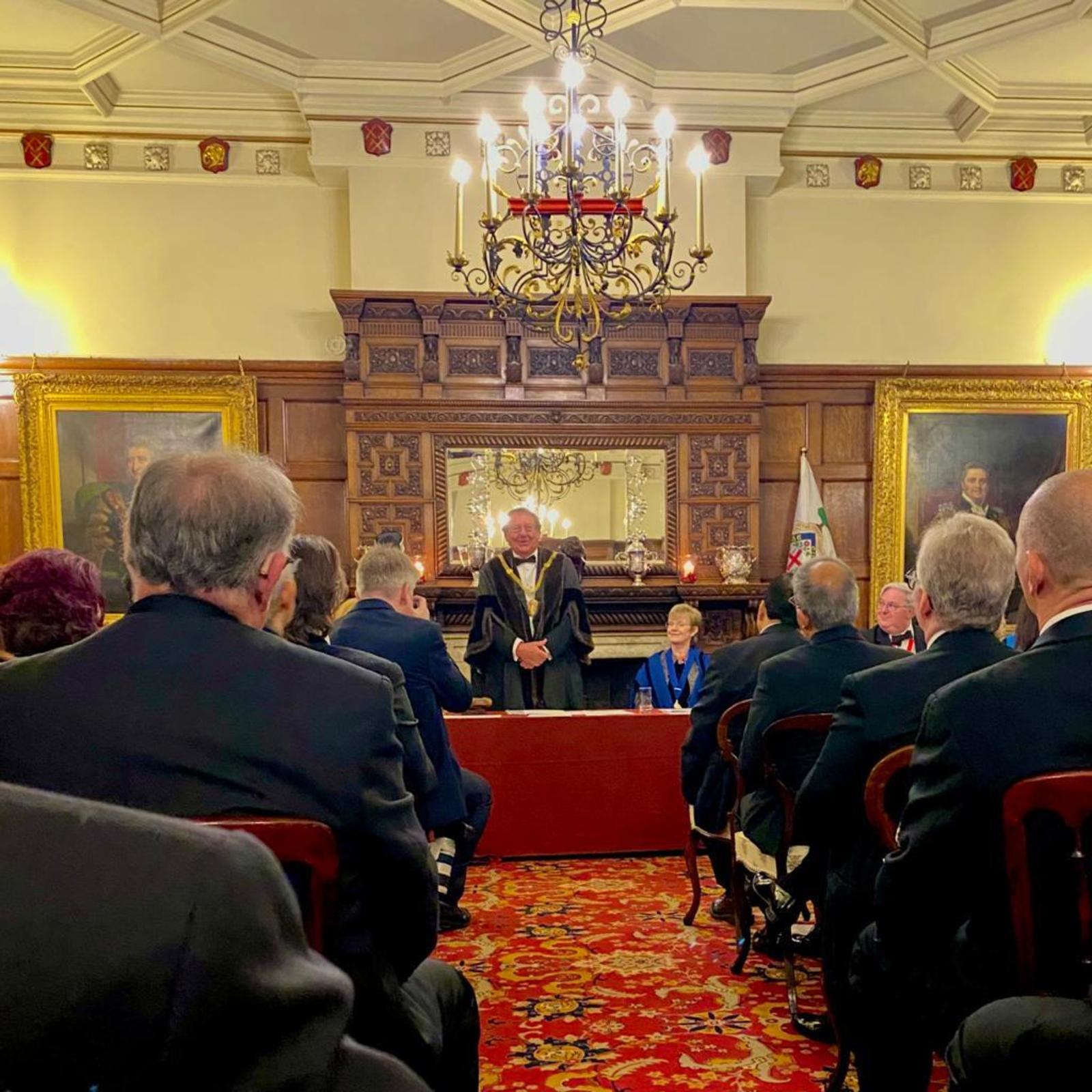 2 November 2023 – Great to see Alan Cook installed as President of the City Livery Club at the amazing and treasure filled Cutlers Hall.